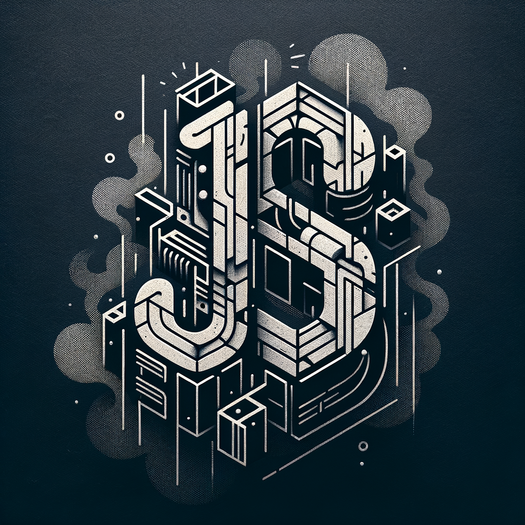 logo hip hop artist graphic design, A mixture of media And hand-draw, experimental typography with beautiful aesthetics, 3D hip hop Graphic Design of an J and S with smokey background