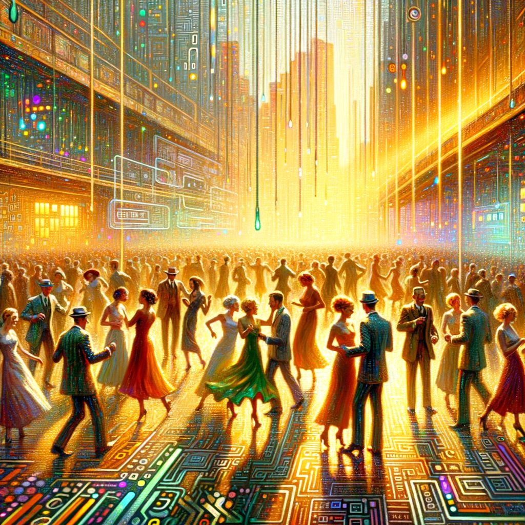 I'm riding high on this techno beat,
Got a stack of tens, feeling the heat.
Synths pulsate, the floor's alive,
Get wired up, in this digital hive.

It's time to elevate, take it to the top,
Dropping tens, won't make us stop.
Electric cash, that digital rush,
Tech-infused tunes make the night lush.

Drop a ten, flip me that e-purse,
Crypto soaring, it's the future's verse.
In the realm of beats, we're ascending,
Digital notes, on vibes unending.

Echoes of binary, swirling in streams,
Neon dreams in a world of beams.
Unravel the web of cyber haze,
Dance the future, it's a digital craze.

Toss me a ten, keep that blockchain tight,
We're all connected in this dance floor’s light.
Feel the decentral, break every link,
In this tech utopia, we all sync.

Zeros and ones in a rhythmic flirt,
Voltage surges, let no one get hurt.
Hearts align, in a tech-lover’s stance,
Find your digital pair, dive into a romance.

Ten’s my number, let the voltage rise,
Silicon skyline, under digital skies.
Take quantum steps, as the beats invite,
In data's embrace, we're effervescent, bright.

Spin me a ten, the cosmos we'll claim,
Through the blockchain we rise to fame.
A digital ballet on pixeled plains,
Our technotronic era now reigns.

The night's fading, but our energy's tight,
Ten’s on my mind, the future's bright.
In this digital kingdom, where we combine,
Ride those cryptocurrency beats divine.